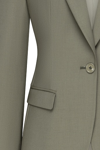 Пиджак на одной пуговице, цвет оливковый ZEA