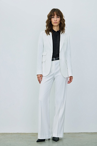 Приталенный жакет на двух пуговицах, белый AGATHA