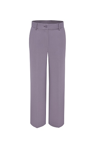 Прямые брюки со стрелками, цвет фиолетовый MARIA