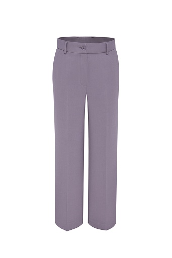 Прямые брюки со стрелками, цвет фиолетовый MARIA