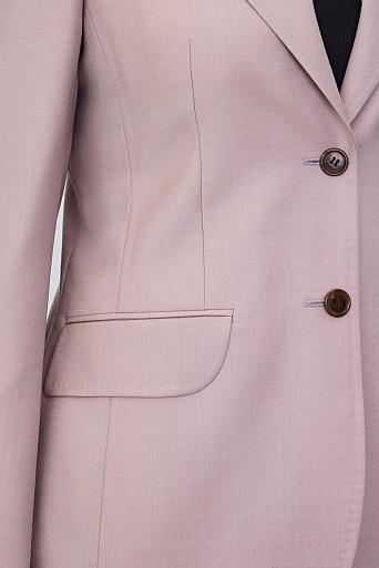 Приталенный жакет из шерсти, пудровый AGATHA
