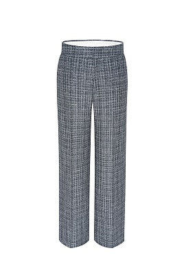 Прямые костюмные брюки со стрелками, серые