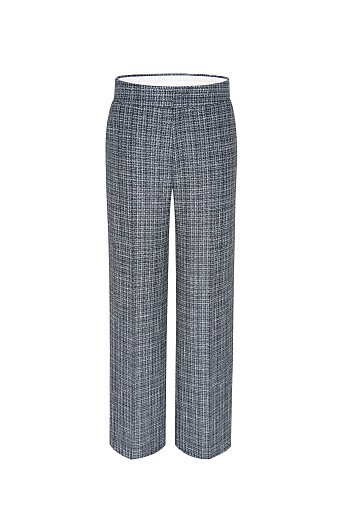 Прямые костюмные брюки со стрелками, серые