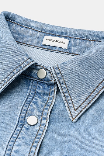 Джинсовая рубашка из тенселя, голубая