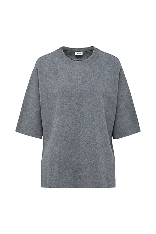 Джемпер с рукавом три четверти, серый