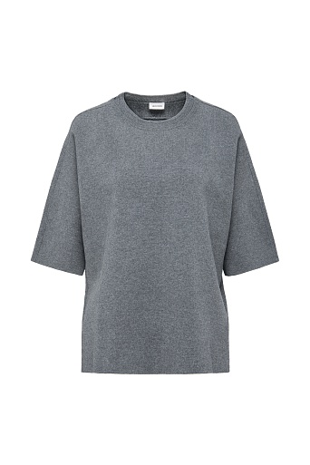 Джемпер с рукавом три четверти, серый