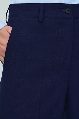 Прямые брюки со стрелками, чернильные