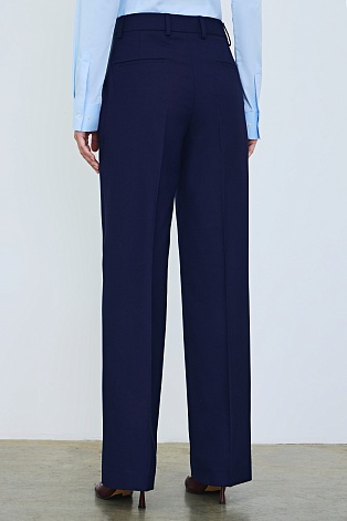 Прямые брюки со стрелками, чернильные